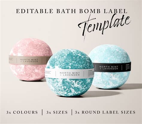 Bath Bomb Label Template